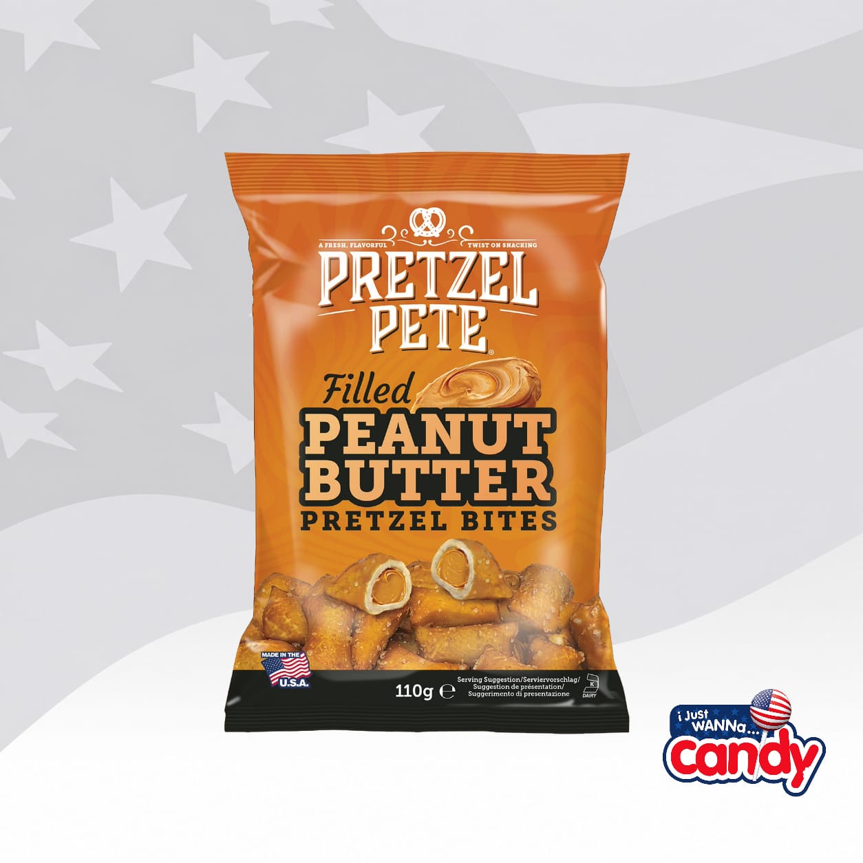 Pretzel Pete Filled Peanut Butter Bites (110g)