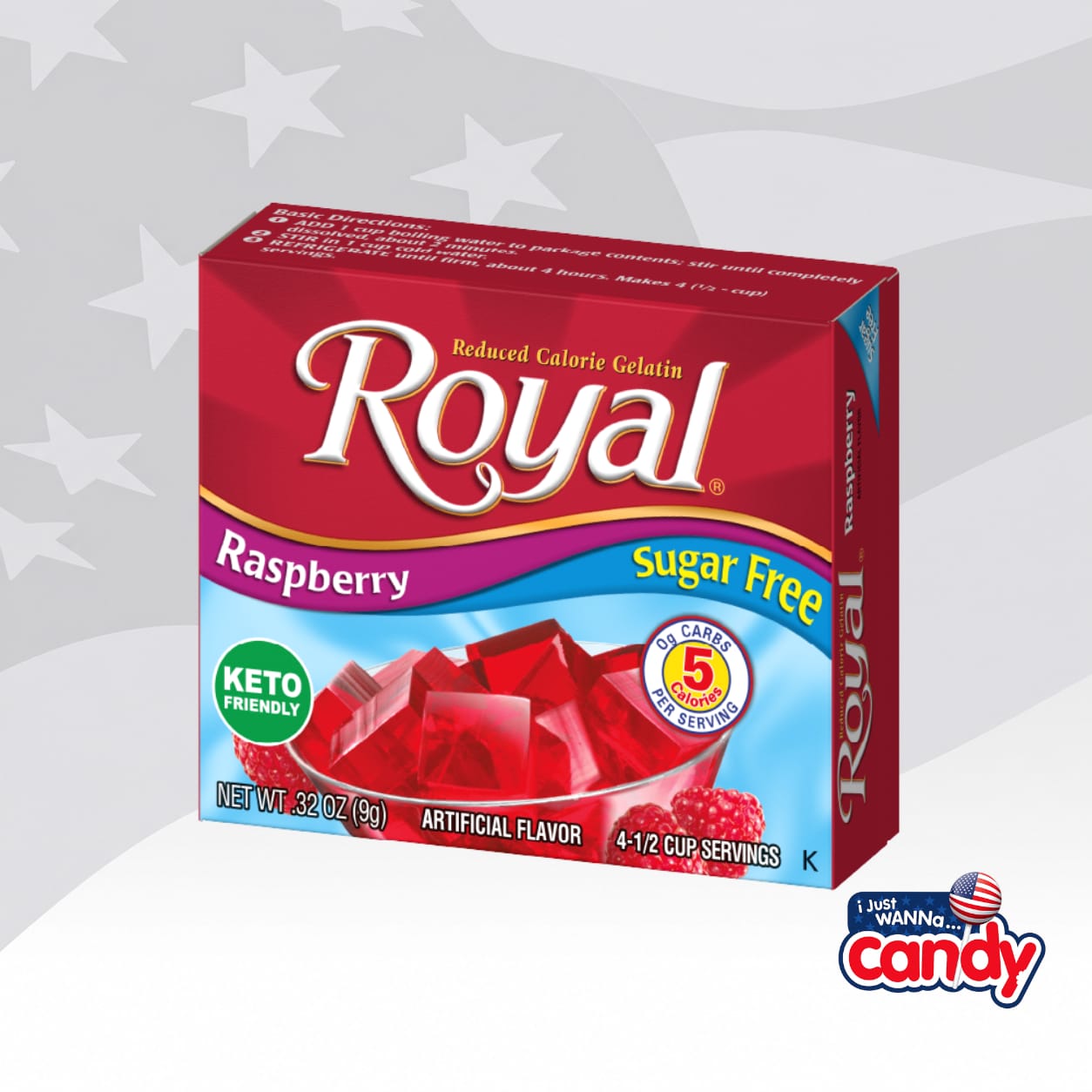 Royal Raspberry Gelatin Sugar Free 0.32oz (9g)