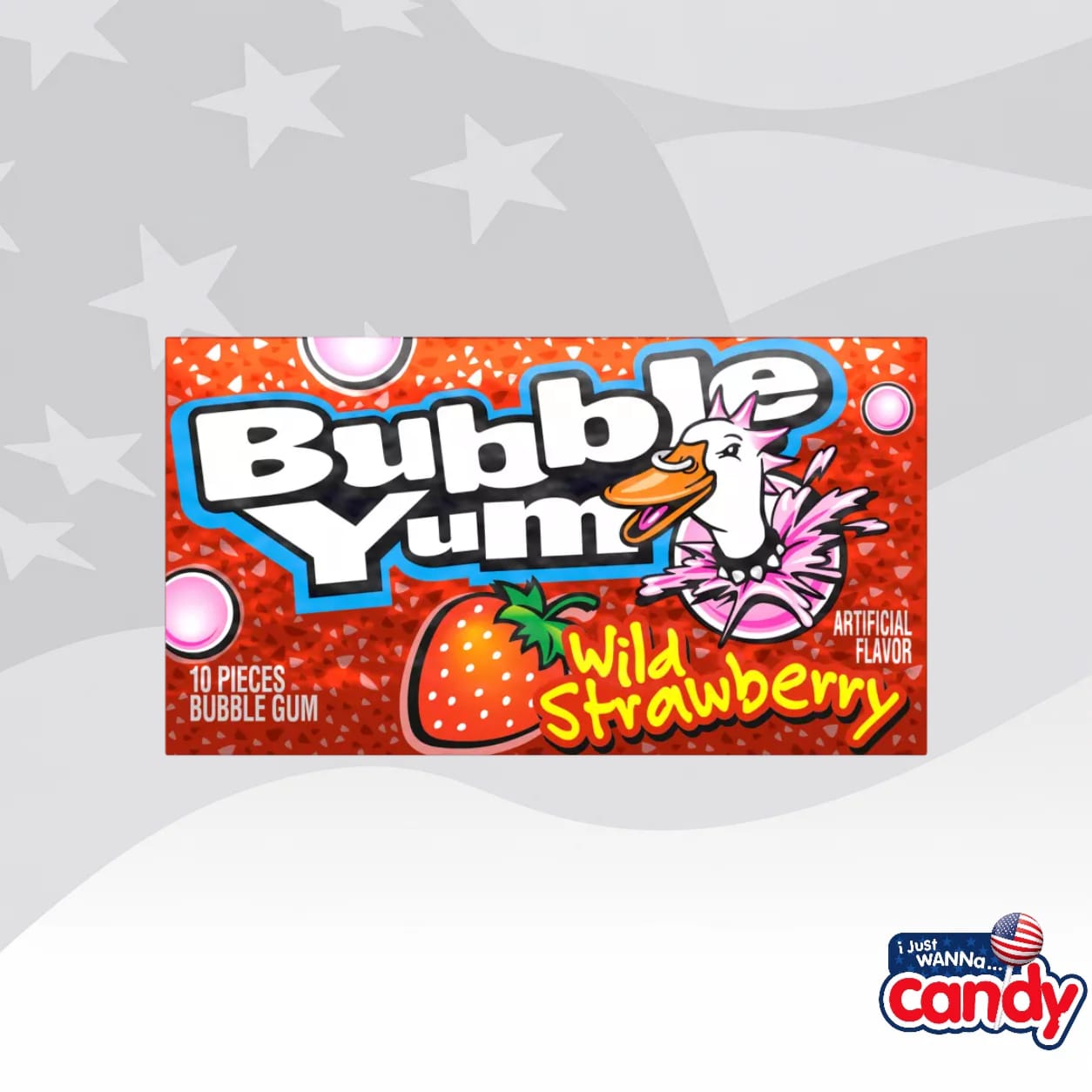 Bubble Yum Wild Strawberry 10 Piece