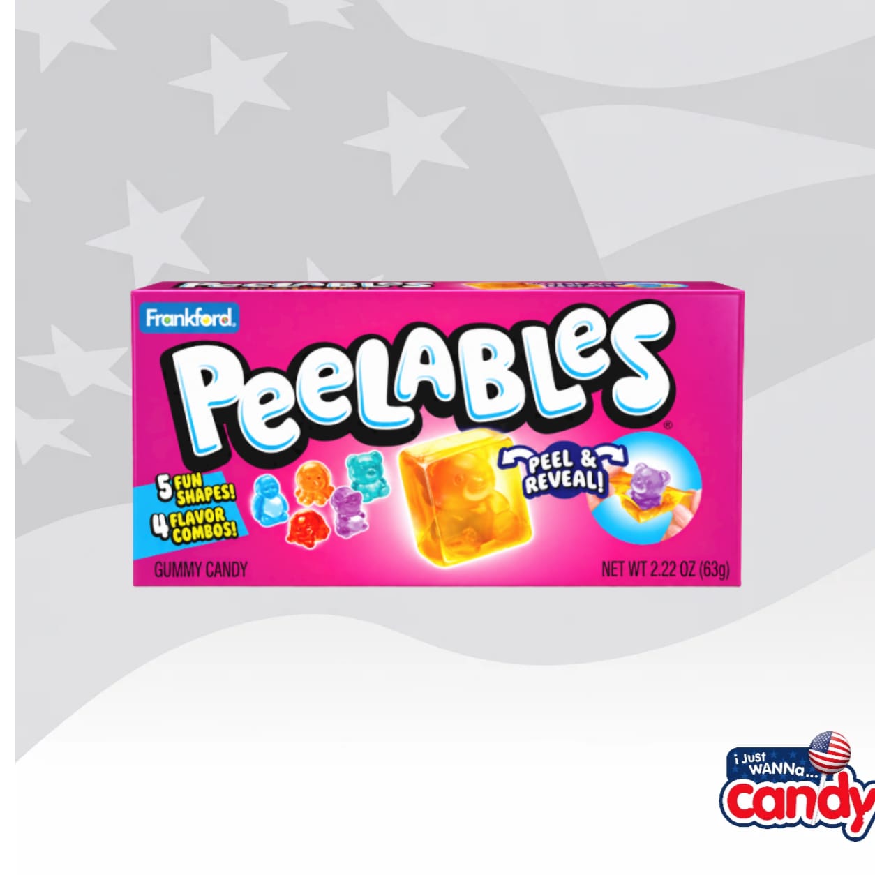 Peelables Assorted Animals Theatre Box 2.22oz (63g)