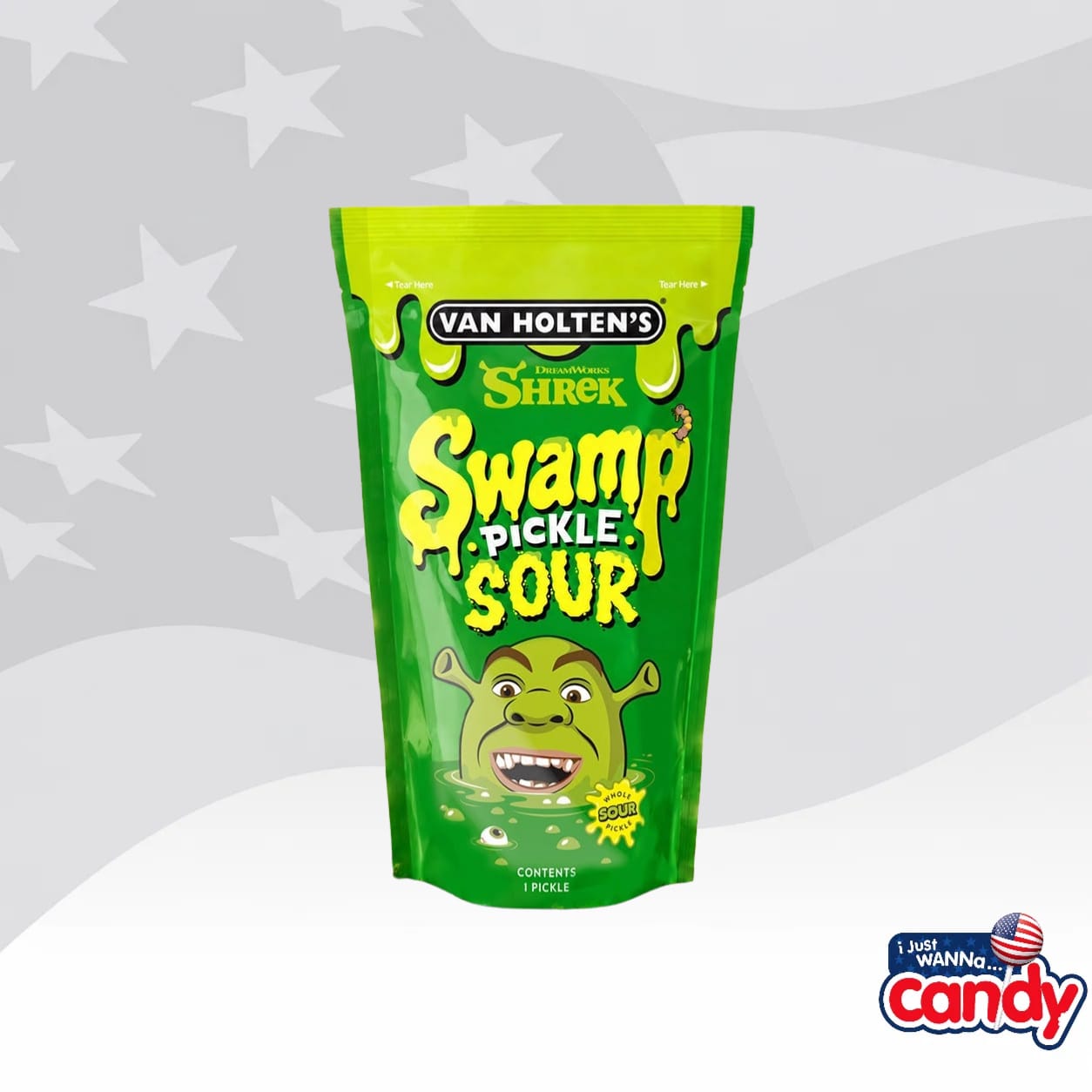 Van Holtens Shrek Swamp Sour Pickle In A Pouch